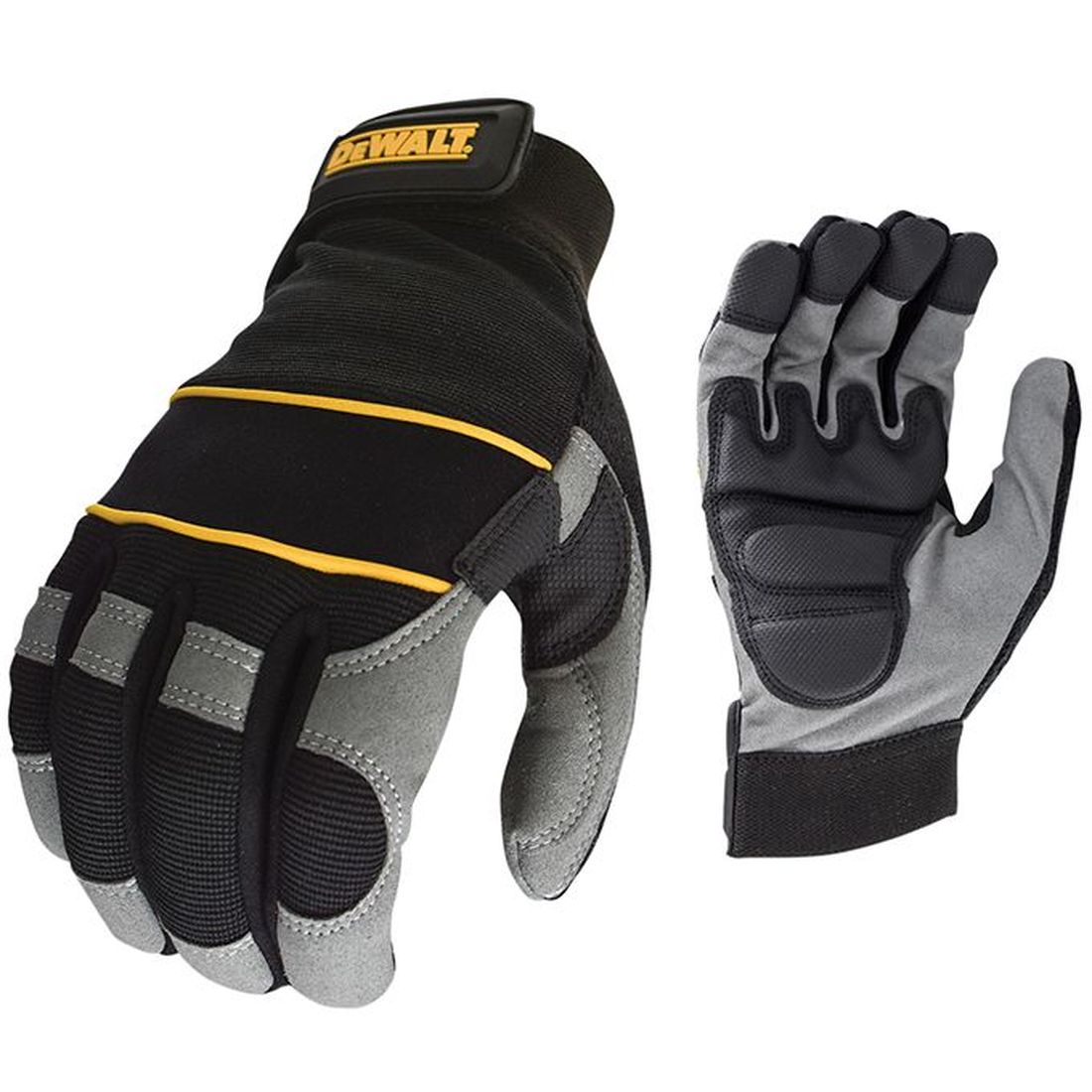 DEWALT Power Tool Gel Gloves Black/Grey - Large                                        