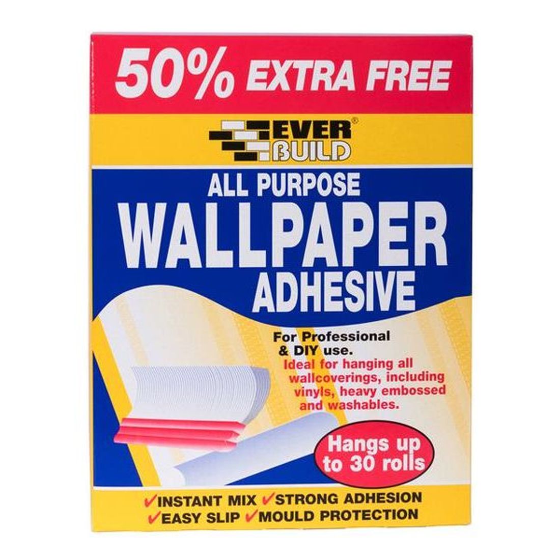 Polycell Wallpaper Paste Adhesive  Maximum Strength Easy Mix Wall