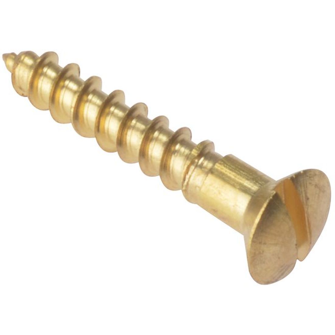 ForgeFix Wood Screw Slotted Raised Head ST Solid Brass 1in x 8 Box 200                   