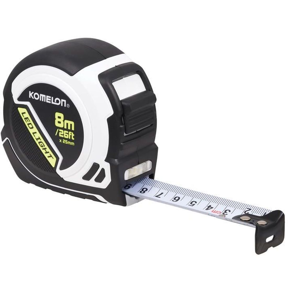 Komelon LED LIGHT Tape Measure 8m/26ft (Width 25mm)                                     