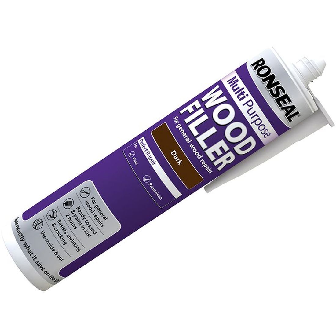 Ronseal Multipurpose Wood Filler Cartridge Dark 310ml                                   