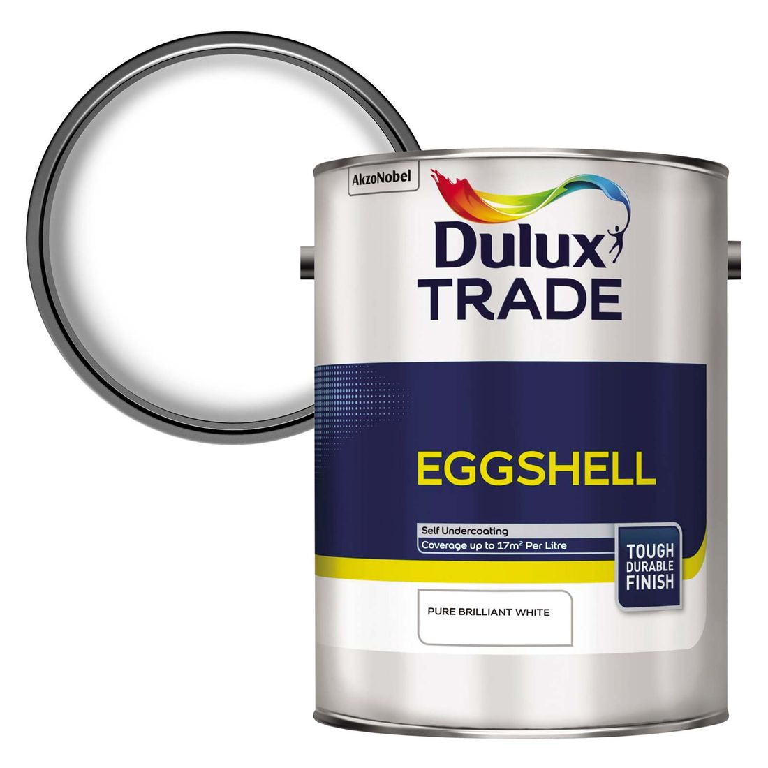 Dulux Trade Eggshell Brilliant White 5L