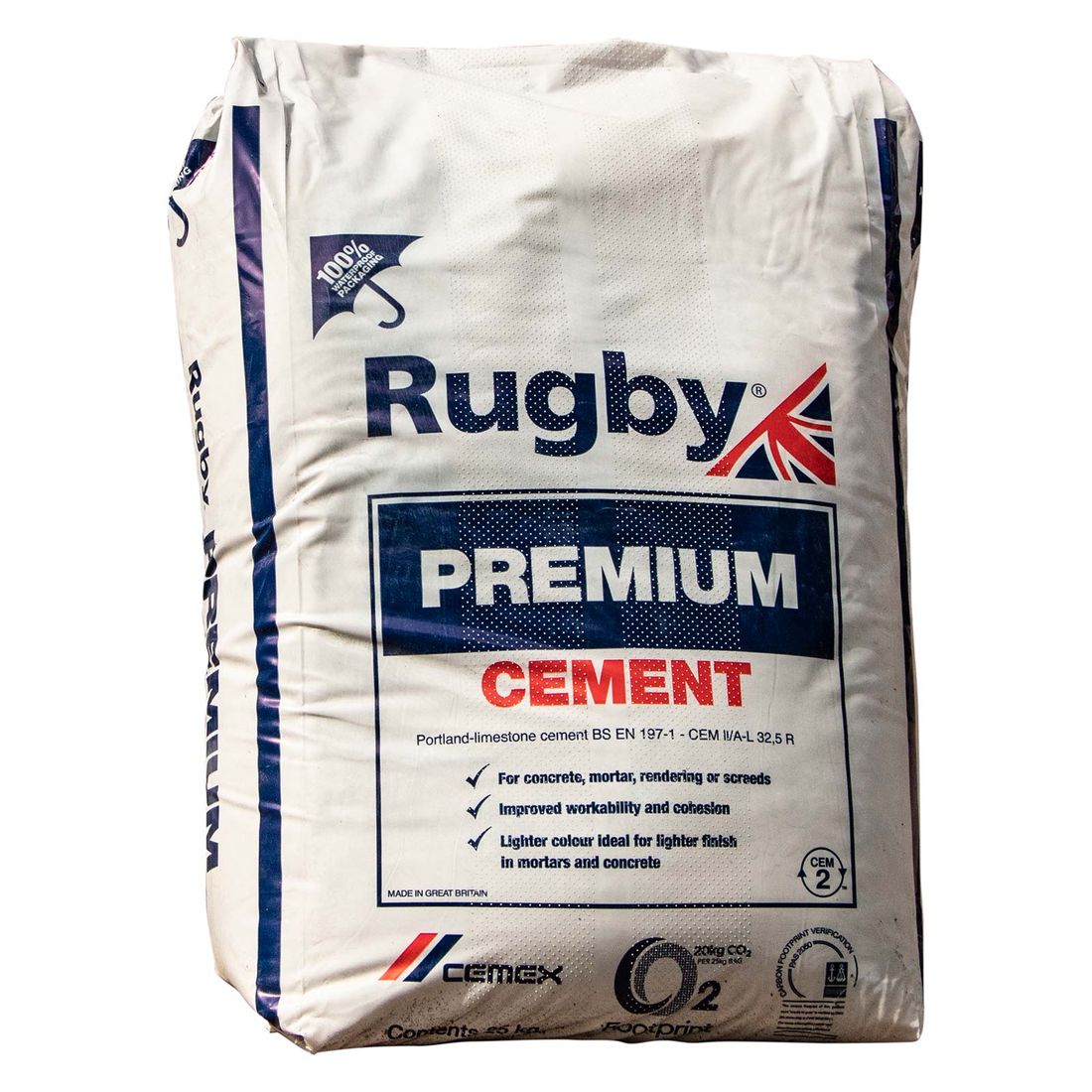 Rugby Premium Cement 25Kg In Plastic