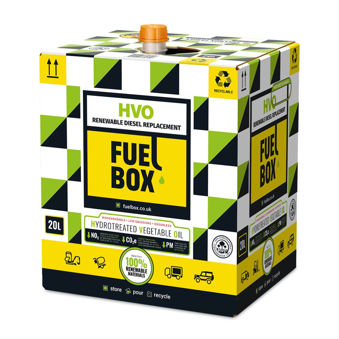 HVO Renewable Diesel Replacement 20L Fuel Box